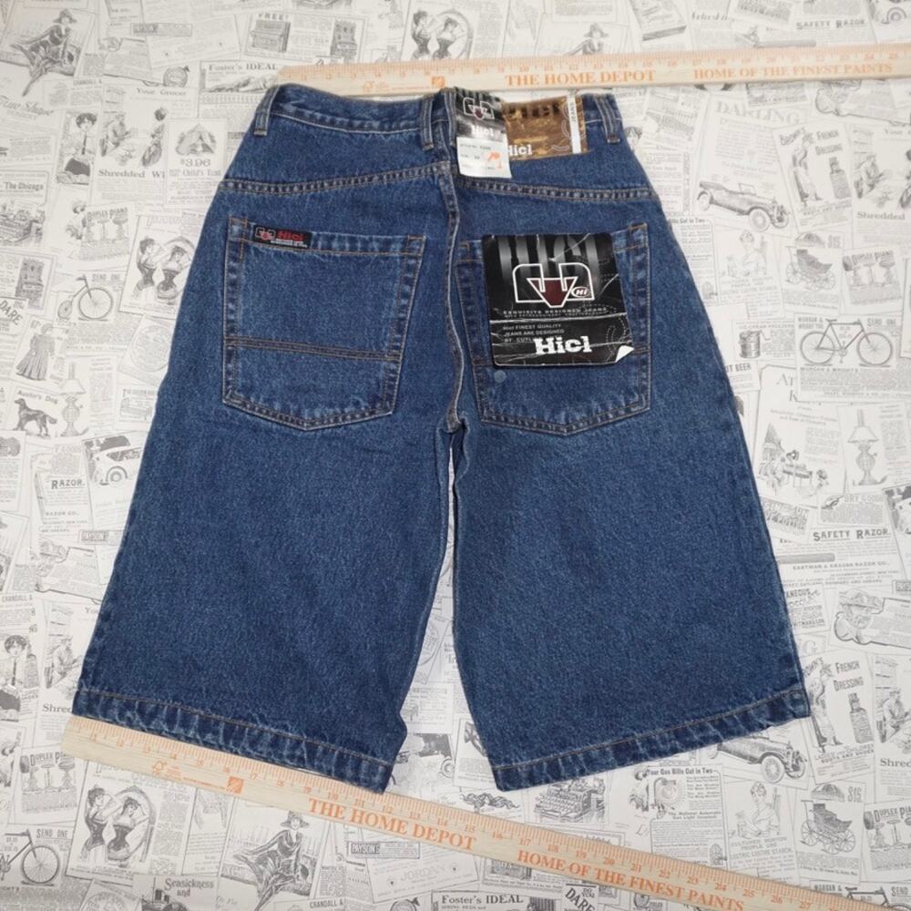 30 -Vintage Y2K HICL blue baggy hip hop 00s DSWT denim jorts